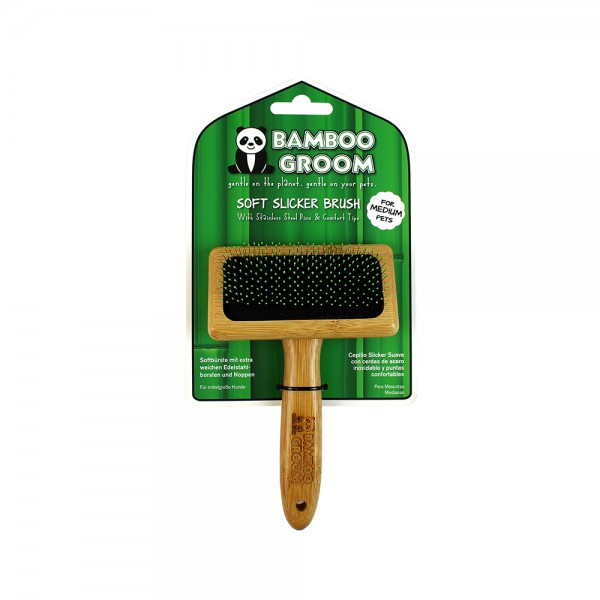 Bamboo Groom Soft Slicker / Soft Zupfbürste Größe